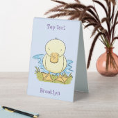 Plaque De Table Caricature jaune mignon pour canard bébé (En SItu (Tableau))