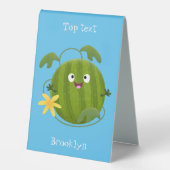 Plaque De Table Caricature joli et souriant de pastèque (Recto)