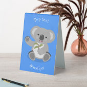 Plaque De Table Caricature joyeux koala agitant (En SItu (Tableau))