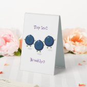 Plaque De Table Caricature mignonne de bleuets violets (In SItu (Mariage))