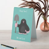 Plaque De Table Caricature mole joyeux (En SItu (Tableau))