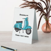 Plaque De Table Caricature moto mopée mûre illustration (En SItu (Tableau))