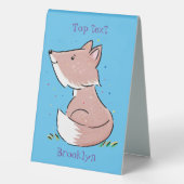 Plaque De Table Caricature pour bébé renard (Verso)