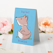Plaque De Table Caricature pour bébé renard (In SItu (Mariage))