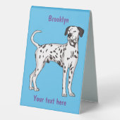 Plaque De Table Caricature pour chien dalmate (Verso)