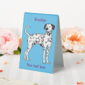 Plaque De Table Caricature pour chien dalmate (In SItu (Mariage))