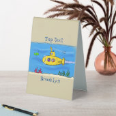 Plaque De Table Caricature sous-marine joyeuse (En SItu (Tableau))