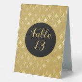 Plaque De Table Carnaval d'or Arlequin Diamants (Recto)