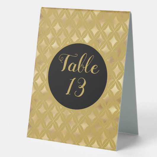 Plaque De Table Carnaval d'or Arlequin Diamants (Recto)