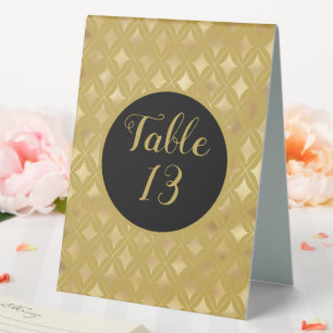 Plaque De Table Carnaval d'or Arlequin Diamants