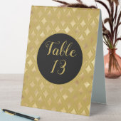 Plaque De Table Carnaval d'or Arlequin Diamants (En SItu (Tableau))