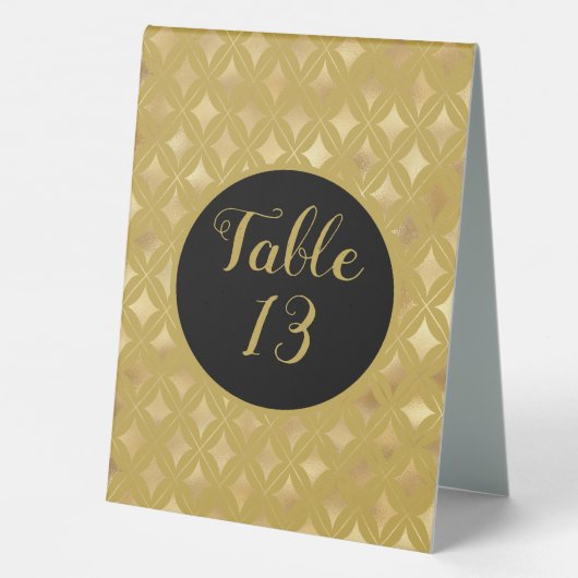 Plaque De Table Carnaval d'or Arlequin Diamants (Verso)