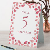 Plaque De Table Carreau aquarelle boho rouge (En SItu (Tableau))