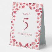 Plaque De Table Carreau aquarelle boho rouge (Verso)