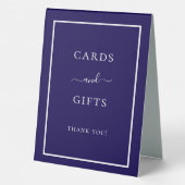 Plaque De Table Carte cadeau bleu blanc (Verso)