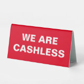 Plaque De Table Carte de crédit uniquement Entreprise sans fil (Recto)