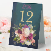 Plaque De Table Carte de numéro de tableau turquoise, Marine, Vert (In SItu (Mariage))