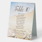 Plaque De Table Carte de siège Mariage Tropical Beach Starfish (Recto)