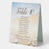 Plaque De Table Carte de siège Mariage Tropical Beach Starfish (Verso)