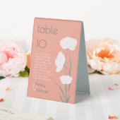 Plaque De Table Carte de siège moderne Corail (In SItu (Mariage))