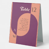 Plaque De Table Carte de siège Nouveau Melon Magenta (Verso)