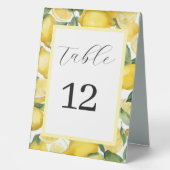 Plaque De Table Carte de table de mariage pour le jardin de citron (Recto)