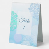 Plaque De Table Carte de table Mandala Mariage bleu, Turquoise et (Verso)