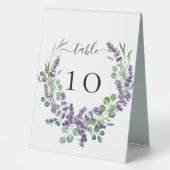 Plaque De Table Carte de table mariage lavande floraux eucalyptus (Recto)