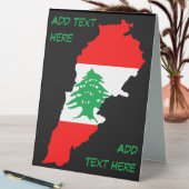 Plaque De Table Carte du Liban avec drapeau (En SItu (Tableau))