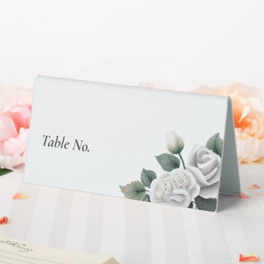 Plaque De Table Carte Mariage Roses blanches (In SItu (Mariage))