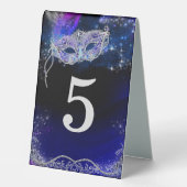 Plaque De Table Carte Masquerade Party Table Numéros (Recto)