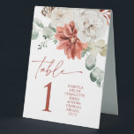 Plaque De Table Carte moderne Red Winter Christmas Table Numéro<br><div class="desc">Carte moderne Red Winter Christmas Table Numéro</div>