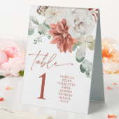 Plaque De Table Carte moderne Red Winter Christmas Table Numéro (In SItu (Mariage))