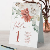 Plaque De Table Carte moderne Red Winter Christmas Table Numéro (En SItu (Tableau))