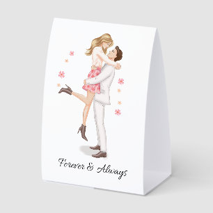 Plaque De Table Carte postale d'amour pour couple romantique