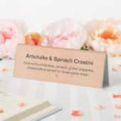 Plaque De Table Carte rose Gold Menu (In SItu (Mariage))