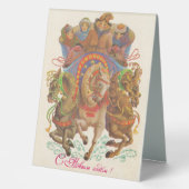 Plaque De Table Carte soviétique avec la cavalerie du Nouvel An (Recto)