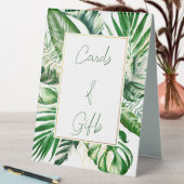 Plaque De Table Cartes & Cadeaux Tropiques Modernes En Feuille De (En SItu (Tableau))