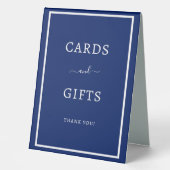 Plaque De Table CARTES & CADEAUX Violet foncé (Recto)