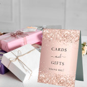 Plaque De Table Cartes de fête et cadeaux en or rose