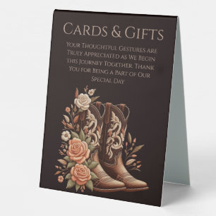 Plaque De Table Cartes de Mariage & Cadeaux Bottes de Cowboy
