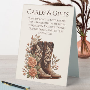 Plaque De Table Cartes de Mariage & Cadeaux Bottes de Cowboy