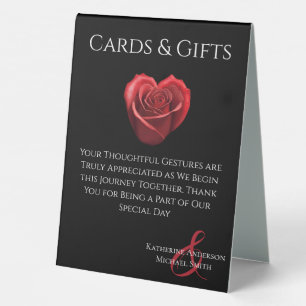 Plaque De Table Cartes de Mariage & Cadeaux Panneau-Coeur En Forme