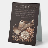 Plaque De Table Cartes de mariage et cadeaux Casquette de la cowgi (Recto)