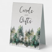 Plaque De Table Cartes de mariage et cadeaux rustiques en aquarell (Verso)