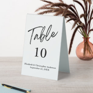 Plaque De Table Cartes de numéros de table de mariage minimalistes