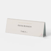 Plaque De Table Cartes de Table de Mariage Rose Luxe (Recto)