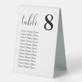 Plaque De Table Cartes de table minimes modernes pour Mariage (Recto)