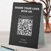 Plaque De Table Cartes d'invitation de mariage modernes avec code (En SItu (Tableau))