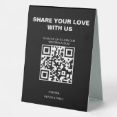 Plaque De Table Cartes d'invitation de mariage modernes avec code (Verso)